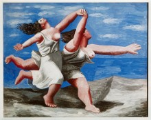 Две женщины, бегущие по пляжу - Пикассо, Пабло
