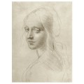 Рисунок женской головы к картине Мадонна в скалах - Винчи, Леонардо да