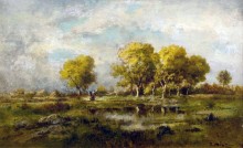 Пейзаж с прудом и деревьями - Диас де ла Пенья, Нарсис