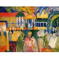 Дамы в кринолинах, 1909 - Кандинский, Василий Васильевич