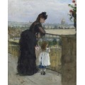 Женщина с ребенком на балконе - Моризо, Берта