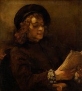 Портрет Титуса, читающего книгу - Рембрандт, Харменс ван Рейн