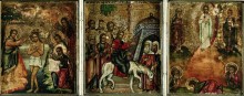 Триптих Праздники - Крещение, Вход Господень в Иерусалим и Преображение Господне (ок.1850)