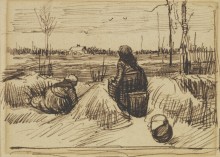 Две женщины, работающие в поле (Two Women Working in the Fields), 1885 - Гог, Винсент ван