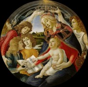 Мадонна Магнификат (Мадонна с Младенцем и пятью ангелами) - Боттичелли, Сандро