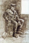 Отдыхающий человек с лопатой (Man with a Spade Resting), 1882 - Гог, Винсент ван