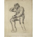 Сидящий мужчина с бородой (Seated Man with a Beard), 1886 - Гог, Винсент ван