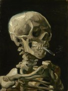 Череп с зажженной сигаретой (Skull with Burning Cigarette), 1885 - Гог, Винсент ван