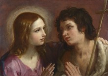 Христос обнимает святого Иоанна Крестителя - Рени, Гвидо 