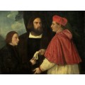 Джироламо и кардинал Марко делают дар Марко, аббату Каррарскому, и его приходу - Тициан Вечеллио