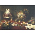 Девушка с фруктами, 1633 - Спандонк, Корнелис ван