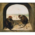 Две цепные обезьянки - Брейгель, Питер (Старший)