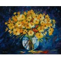 Желтые цветы на голубом фоне - Афремов, Леонид 
