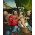 Мадонна с Младенцем со святыми Иеронимом и Николаем - Лотто, Лоренцо