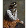 Задумчивая девушка - Коро, Жан-Батист Камиль