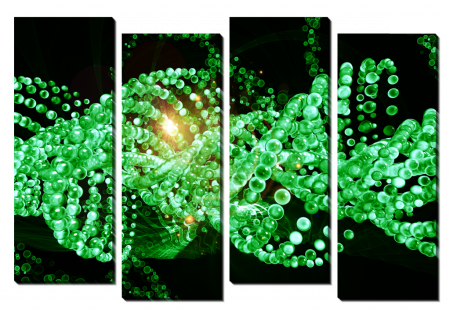 Абстракция зеленые молекулы