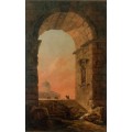 Пейзаж с арки и купола Святого Петра в Риме -  Робер, Юбер