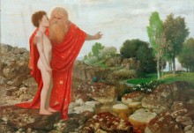 Бог-Отец, показывающий Адаму рай - Бёклин, Арнольд