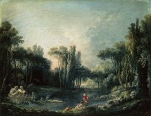 Пейзаж с прудом - Буше, Франсуа