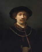 Автопортрет в шляпе и двумя золотыми цепочками - Рембрандт, Харменс ван Рейн