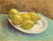Натюрморт с тарелкой лимонов - Гог, Винсент ван