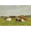 Коровы на пастбище, 1880-85 01 - Буден, Эжен