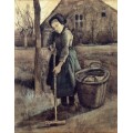 Девушка сгребает (A Girl Raking), 1881 - Гог, Винсент ван