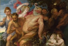 Anthony van Dyck - Drunken Silenus supported by Satyrs - Дейк, Антонис Ван