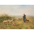 Пастушка на лугу - Шарпен, Альбер