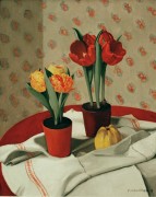 Два вазона с желтыми и красными тюльпанами - Валлоттон, Феликс 