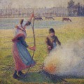 Крестьянка разжигает костер, 1888 - Писсарро, Камиль