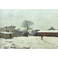 Снег во дворе поместья в Марли-Ле-Руа - Сислей, Альфред