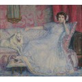 Дама в белом (Портрет мадам Хелен Келлер), 1907 - Рейссельберге, Тео ван