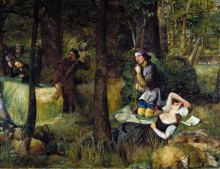 Розалинда и Селия, а также Ганимед и Алиена в Арденском лесу - Деверел, Уолтер