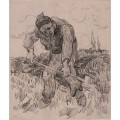 Копающий крестьянин (Peasant Digging), 1890 - Гог, Винсент ван