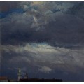 Грозовые облака над башней замка в Дрездене - Даль, Юхан Кристиан Клаусен