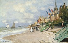 Пляж в Трювиле, 1870 - Моне, Клод