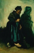 Крестьянка подметающая пол (Woman with a Broom), 1885 - Гог, Винсент ван