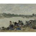 Прачки на берегу реки Тук, 1885-1890 - Буден, Эжен
