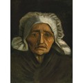 Портрет крестьянки в белом чепце (Head of a Peasant Woman in a White Bonnet), 1884 - Гог, Винсент ван