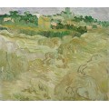 Пшеничные поля и Овер на заднем плане (Wheat Fields with Auvers in the Background), 1890 - Гог, Винсент ван