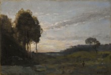 Пейзаж с путником - Коро, Жан-Батист Камиль