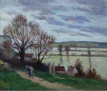 Пейзаж с крестьянкой на берегу реки, 1930 - Люс, Максимильен