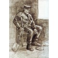 Отдыхающий человек с лопатой (Man with a Spade Resting), 1882 - Гог, Винсент ван