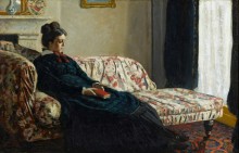 Медитация, г-жа Моне, сидя на диване, 1870-1871 - Моне, Клод