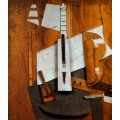 Гитара и бутылка, 1913 - Пикассо, Пабло