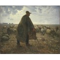 Пастух с отарой овец - Милле, Жан-Франсуа 