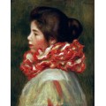 Девушка с красным шарфом - Ренуар, Пьер Огюст