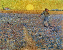 Сеятель на закате солнца (Sower with Setting Sun (after Millet)), 1888 - Гог, Винсент ван