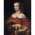 Портрет дамы с собачкой - Рембрандт, Харменс ван Рейн